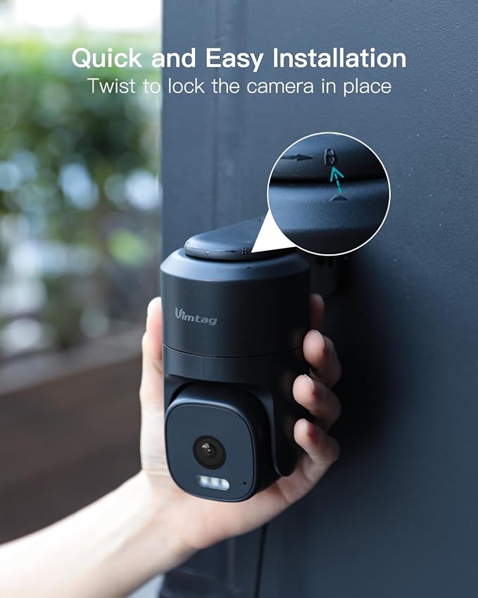 VIMTAG 2.5K 4MP Outdoor Security Camera, Pan/Tilt WiFi Home CCTV Camera - Image 14
