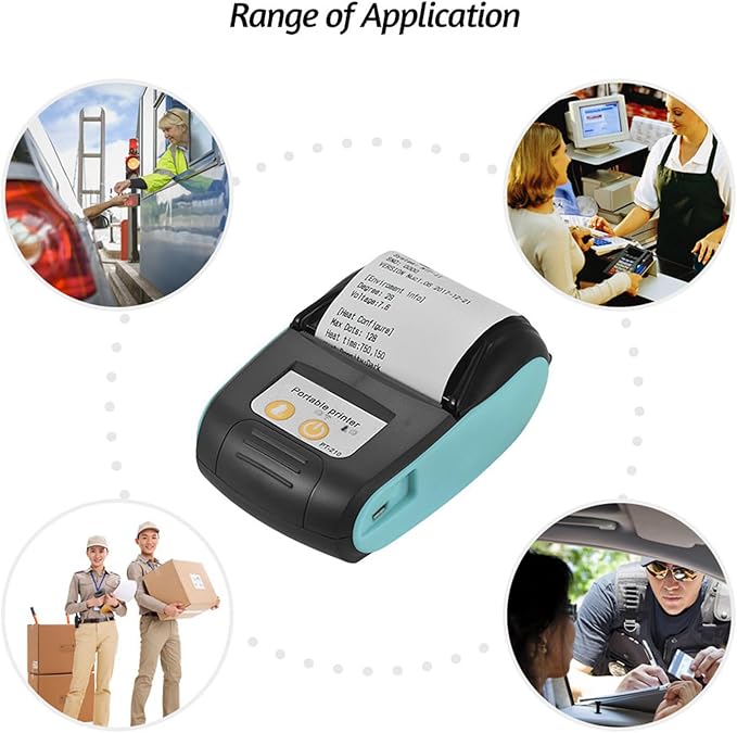 Thermal Receipt Printer, PT-210 58mm Portable Thermal Printer Handheld Ticket - Image 8