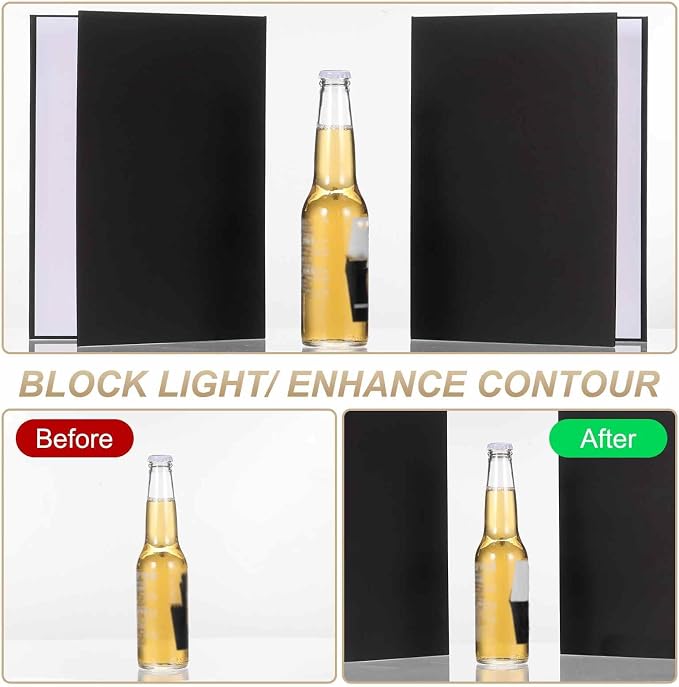 2Pcs 11"x8" Light Reflector 2 in 1 Photography Reflector Cardboards, Foldable & - Image 4