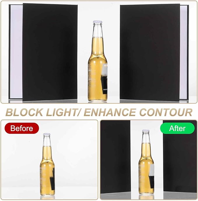 2Pcs 11"x8" Light Reflector 2 in 1 Photography Reflector Cardboards, Foldable & - Image 4
