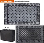 SAND MINE Reversible Mats, Plastic Straw Rug, Modern Area Rug, Large Floor Mat - Image 3