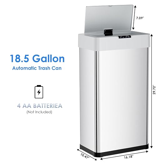 Sensor Trash Can, Touchless Motion Sensor Trash Bin, Smart Automatic Garbage Can - Image 2