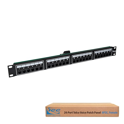 ICC Voice 6P2C Telco Patch Panel by ICC