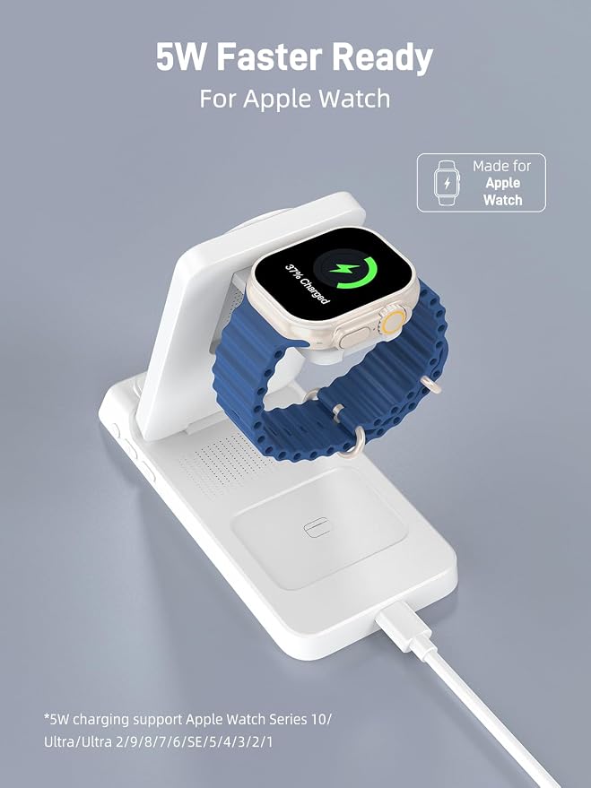 3 in 1 Charging Station for Apple, ELECDOV Magnetic Charger for iPhone - Image 9