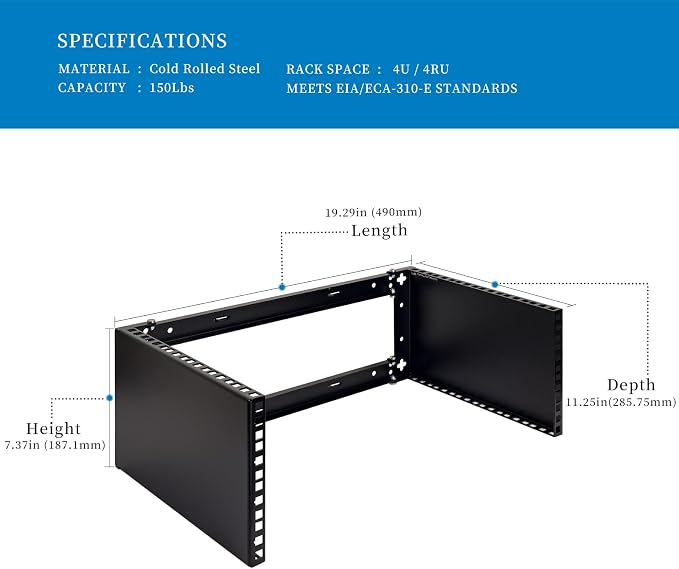 RackPath 4U Wall Mount Network Rack - Image 3