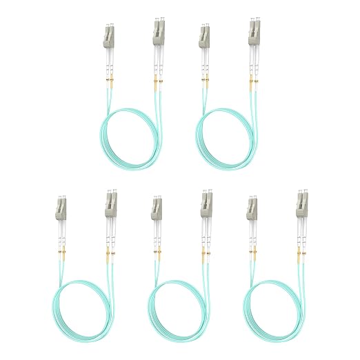 Yonwide Om3 Lc to Lc Fiber Patch Cable 0.5m 5 Pack, Options: 0.2m-200m by YonwideFiber