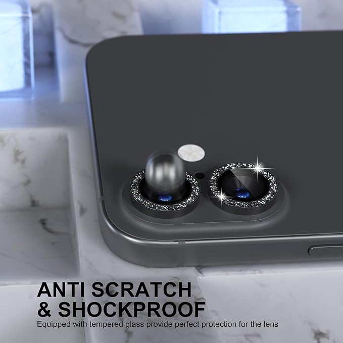 Choiche Compatible for iPhone 16 /iPhone 16 Plus Camera Lens Protector Bling - Image 3