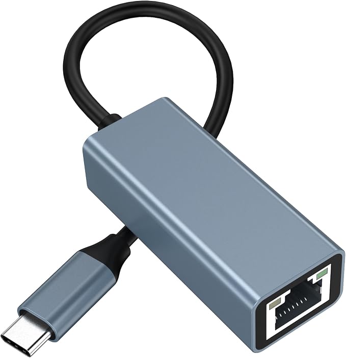 USB C to Ethernet Adapter, Driver Free RJ45 to USB C, 100Mbps Type-C Ethernet by paloxy