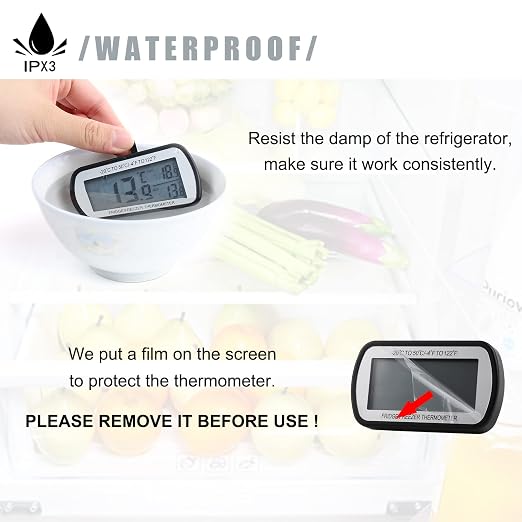 AEVETE Refrigerator Thermometer Digital Fridge Thermometer - Image 6