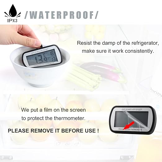 AEVETE Refrigerator Thermometer Digital Fridge Freezer Thermometer - Image 6