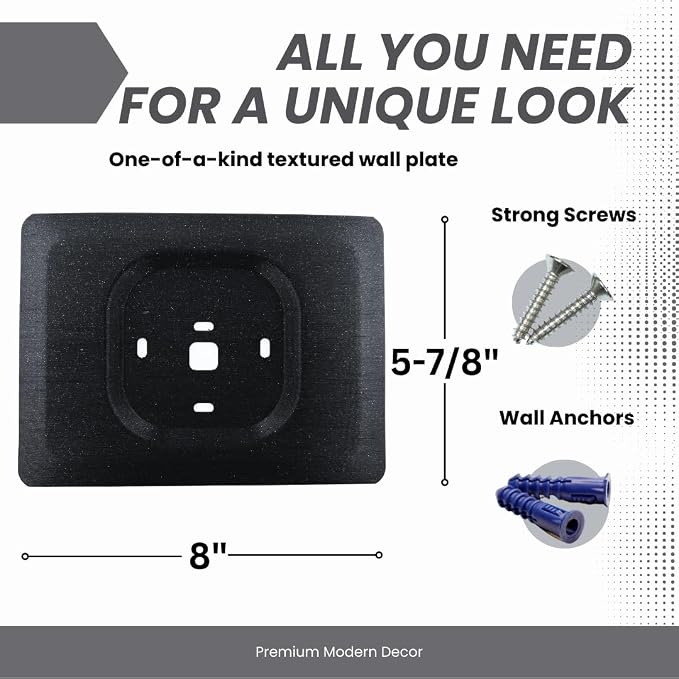 Onyx Black Rectangle Wall Plate - Image 6