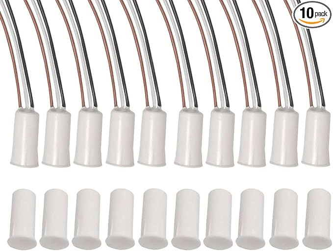 RC-33 NC/NO Magnetic Reed Switch Recessed Wired Door Window Alarm, Magneti Door by priaolker