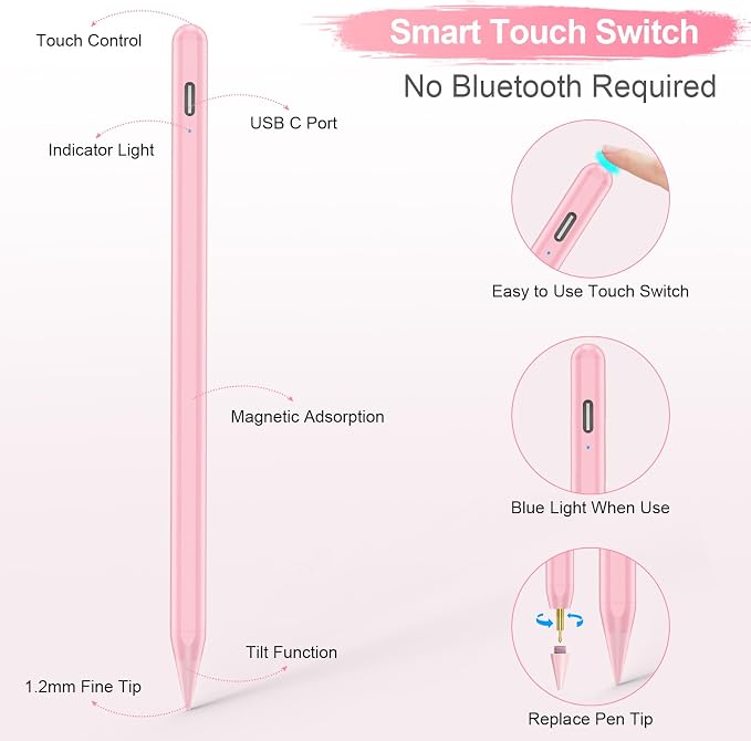 Stylus Pen for iPad A16/10th/9th Generation, 10Mins Fast Charge for Apple - Image 7