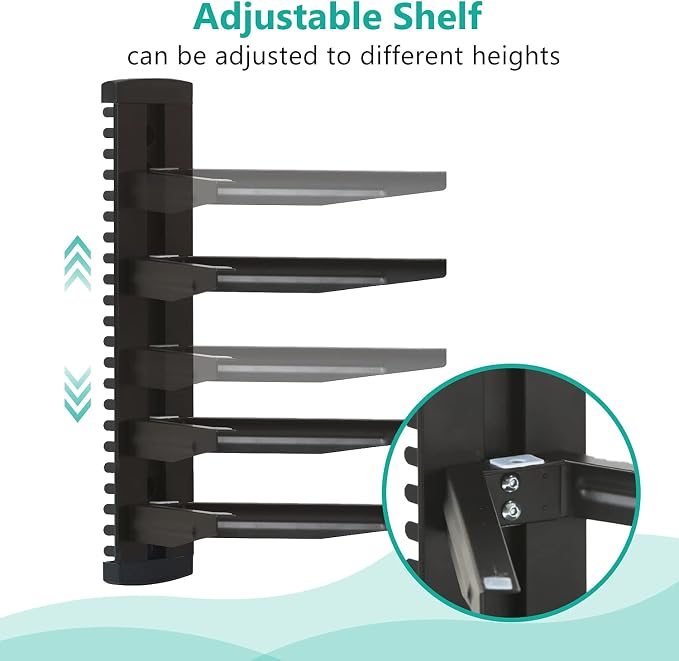 WALI Floating TV Shelf, 3 Tier Glass Projector Shelf - Image 4