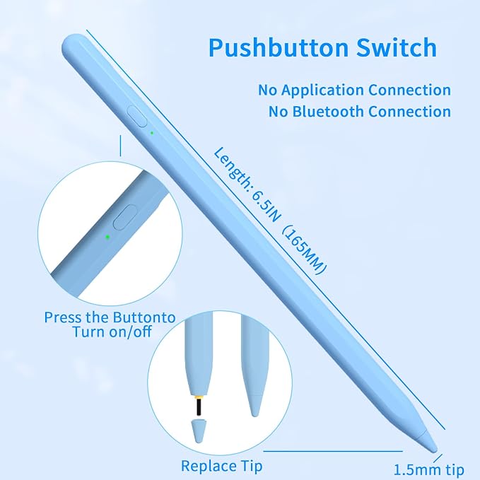 Stylus Pens for Touch Screens, Universal Fine Point iPad Pencil - Image 3