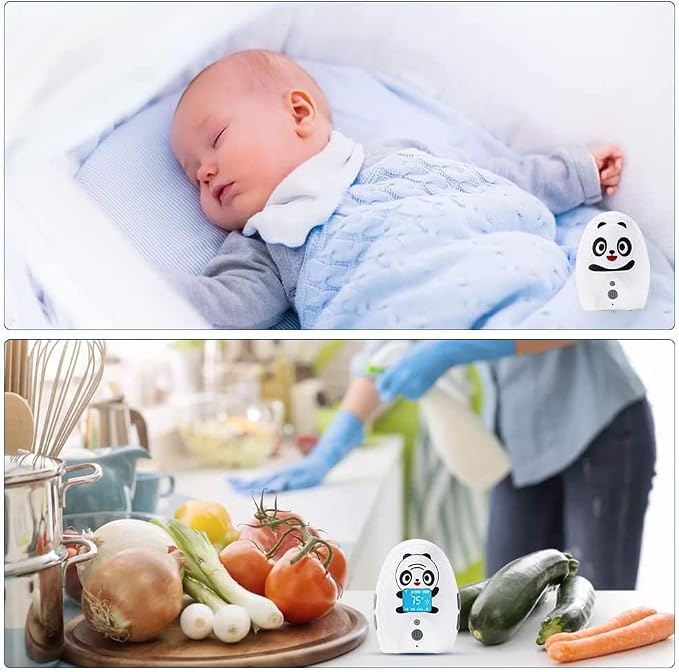 Audio Baby Monitor TimeFlys Mustang Panda, Both Unit Portable, Talk Back - Image 3