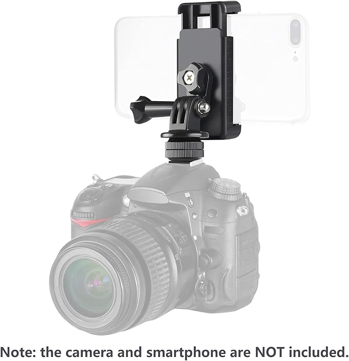 NEEWER Phone Holder/Hot Shoe Mount Adapter Kit Action Camera Mount Compatible - Image 7