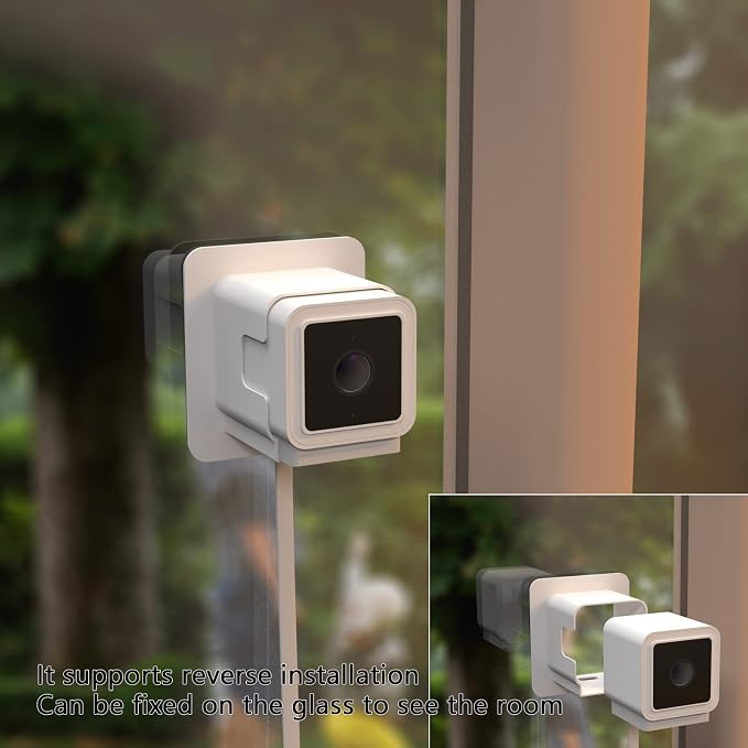2 Pack Window Mount for Wyze Cam V4 and V3, Through Windows Glass Surfaces Use - Image 4