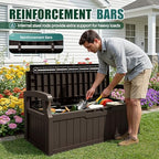 Devoko 80 Gallon Storage Bench Deck Box Waterproof&Lockable - Image 6