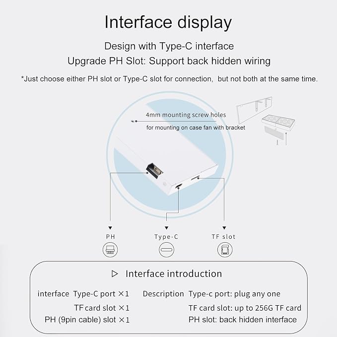 WOWNOVA 8.8" Computer Temp Monitor, 1 Click 1 Cable to Get Started Quickly PC - Image 4