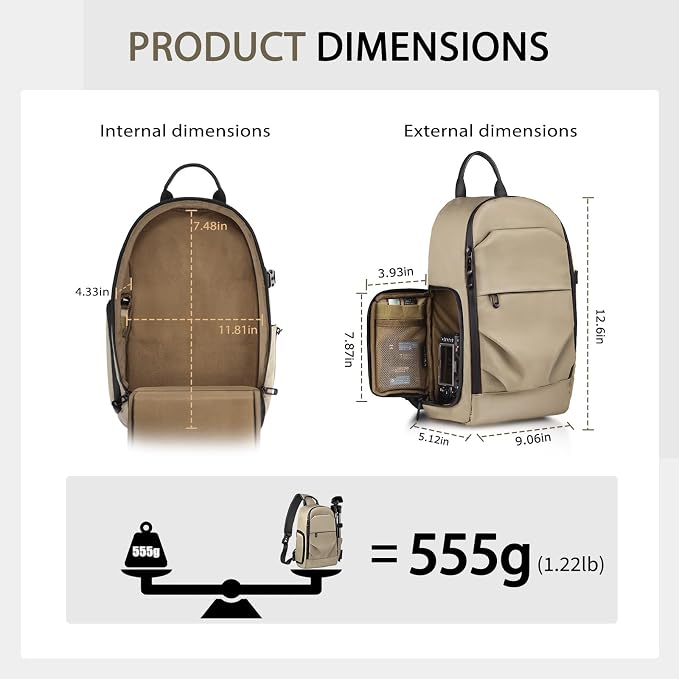 TAAOKA Camera Sling Bag, DSLR/SLR/Mirrorless Camera Backpack Case Shockproof - Image 5