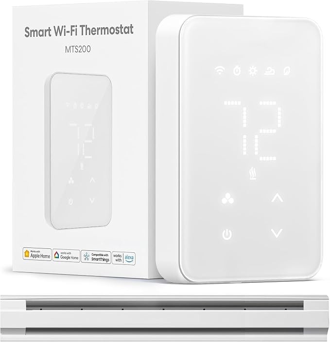 meross Smart Thermostat for Electric Baseboard and in-Wall Heaters Work by meross