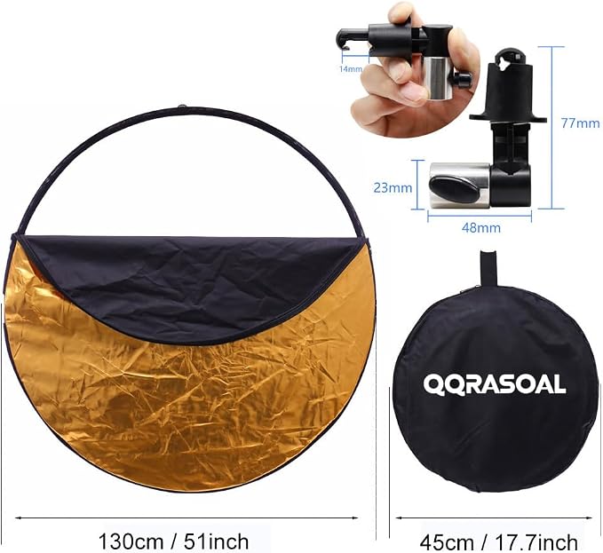 Light Reflectors for Photography 51inch/130cm 5 in 1 Large Photography - Image 5