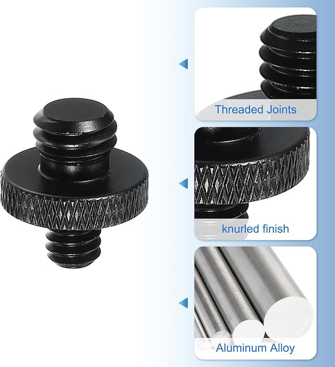 PATIKIL Tripod Screw Adapter 1/4" Male to 3/8" Male, 18 mm - Image 3