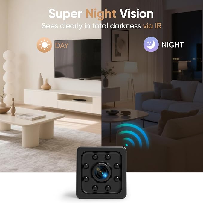 Upgraded 2K Mini Hidden Surveillance Camera, Home or Office Spy Camera - Image 5
