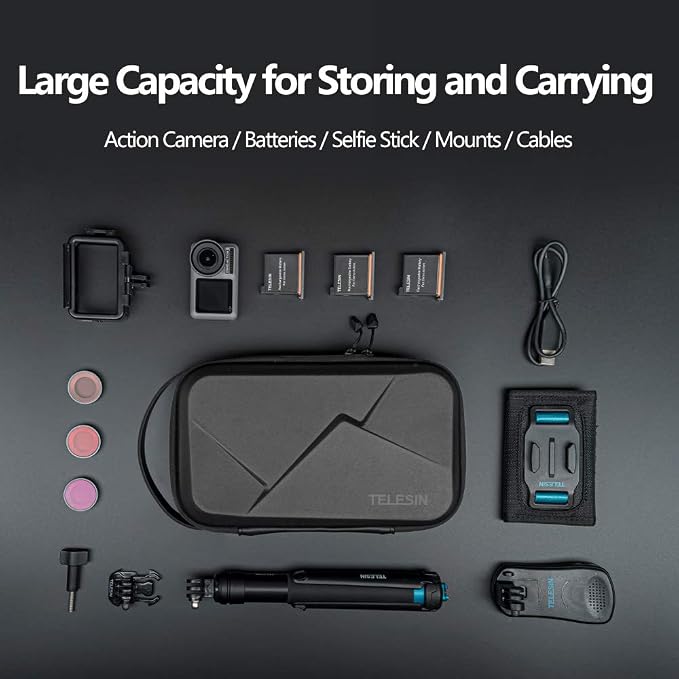 TELESIN Hard Carry Case Waterproof Carrying Bag - Image 2