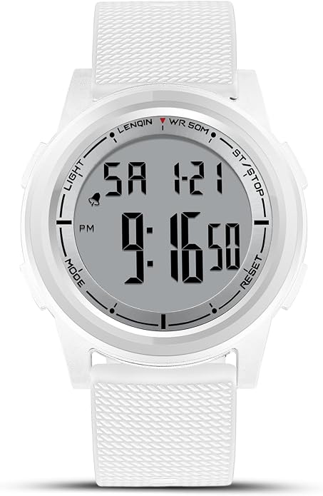 HANPOSH Mens Digital Watch Ultra Thin Minimalist Sports Waterproof Outdoor LED by BIDENWATCHESUS