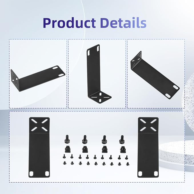 Rack Mount Kit for 8.7 inch Switches, Adjustable Rack Ears for Netgear - Image 5