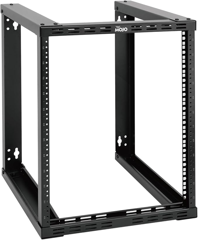 Tecmojo 12U Wall Mount Rack, Wall Mount Network Rack 15.8in Depth, Open Frame by Tecmojo