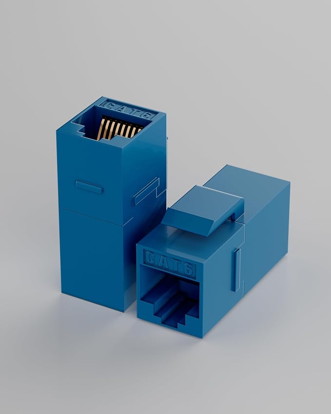 RJ45 Coupler Cat6 Keystone Jack 100-Pack, Female to Female UTP Inline Ethernet - Image 7