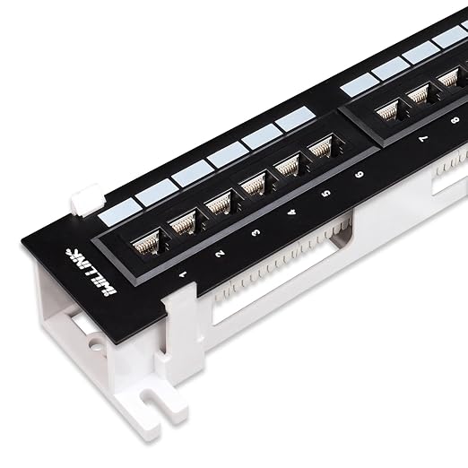 iwillink 12-Port Mini Vertical Cat6 Patch Panel, 10Gbps Network Panel - Image 4