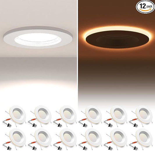 12 Pack 5/6 Inch LED Can Lights by POWERASIA