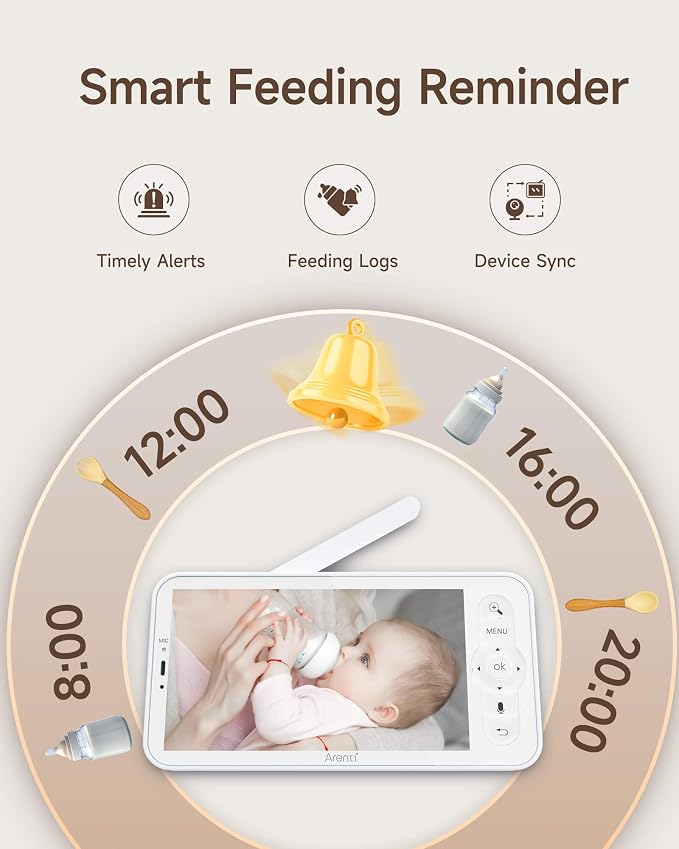 ARENTI 5-Inch Wireless Baby Monitor Display, Parent Unit - Image 6