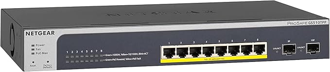 NETGEAR 10-Port PoE Gigabit Ethernet Smart Switch by NETGEAR