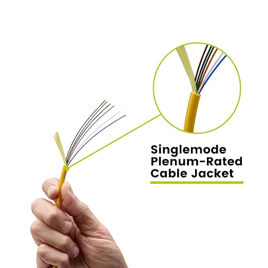 TRUE CABLE 6 Strand Fiber Indoor Distribution Cable, 1000 Feet, OS2 Single Mode - Image 6