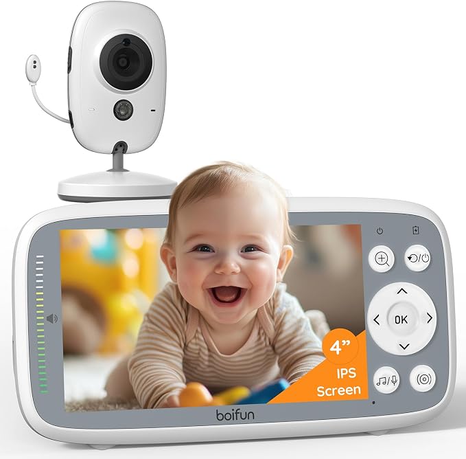 BOIFUN 2026 No WiFi Baby Monitor 4'' 720P Screen by BOIFUN