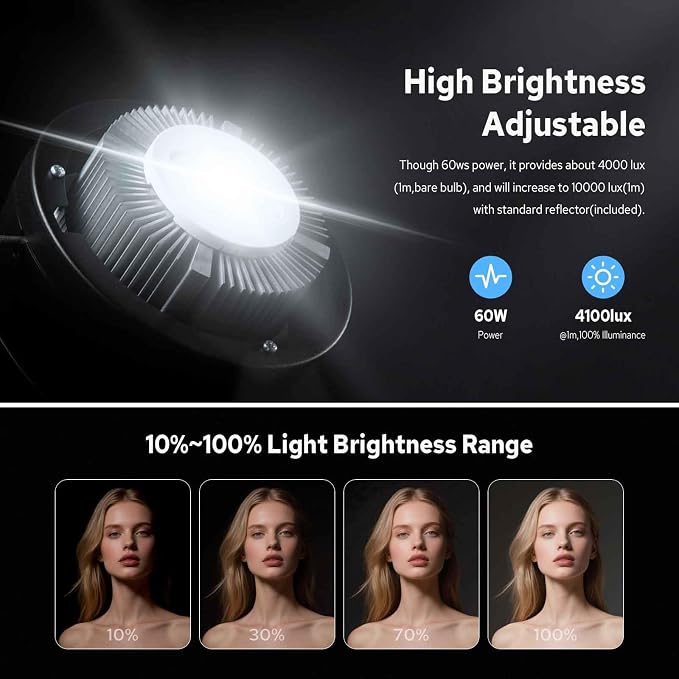 Godox SL60W LED Video Light, 60W 5600K Daylight LED Continuous Light SL-60W - Image 3