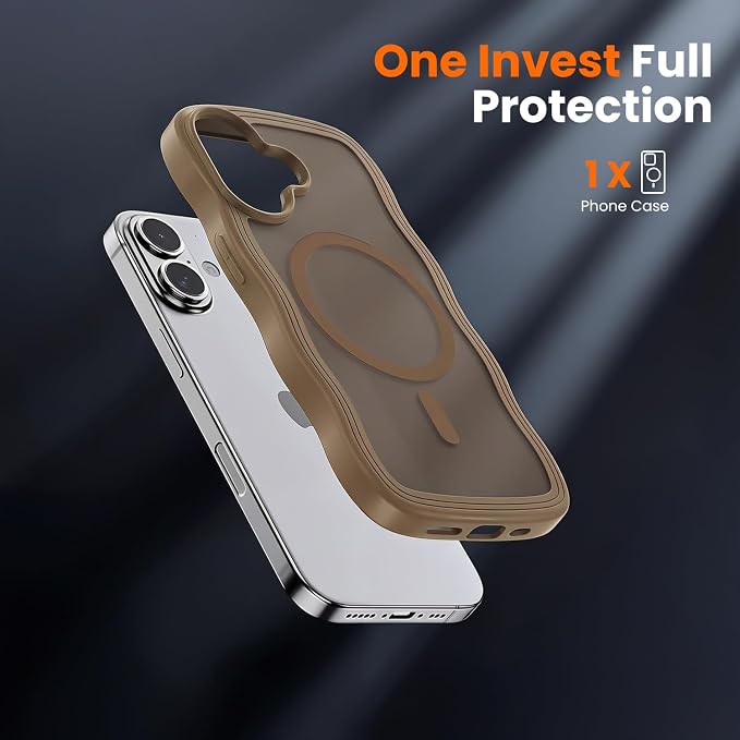 toushion for iPhone 17 Case Cute Brown, Fits MagSafe, Matte Skin Feeling Back - Image 3