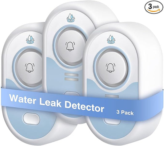 Water Leak Detector 3 Pack, 5-Year Battery Life, Water Alarm by BLIZONTE