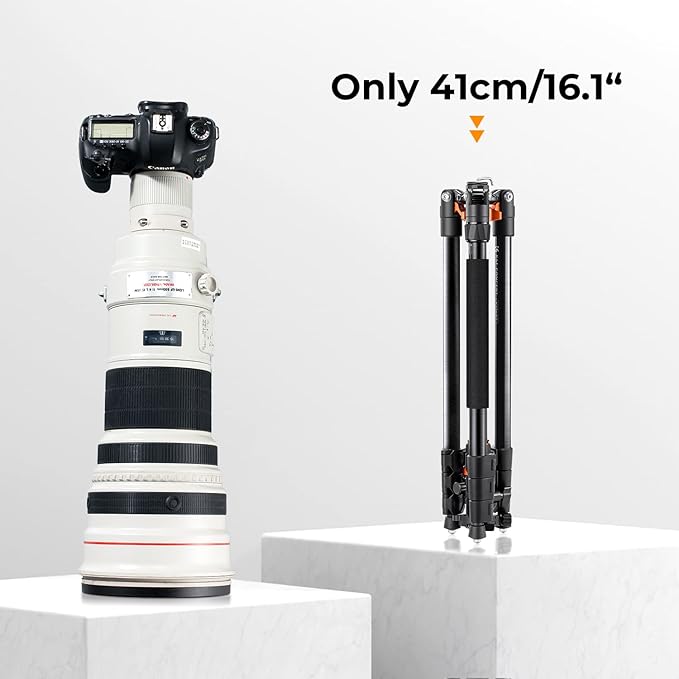 K&F CONCEPT 62" DSLR Camera Tripod, Lightweight and Compact Aluminum Detachable - Image 3