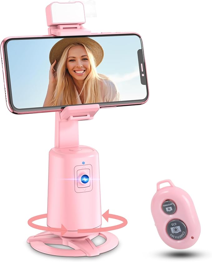 Auto Face Tracking Tripod 360° Rotating Cell Phone Photo and Video Kits Stand by jiangler
