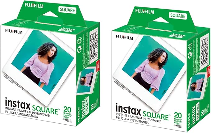 Fujifilm 2 Pack instax Square Instant Color Film, Twin Pack by FUJIFILM