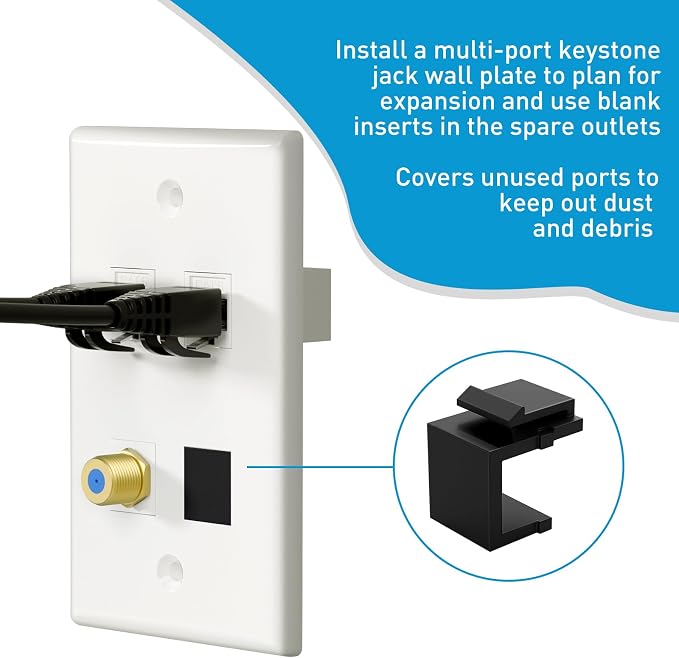 50-Pack Blank Keystone Jack Inserts - Image 2