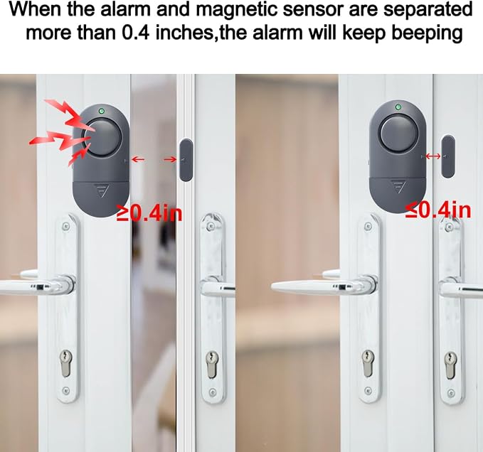 Window Alarm Sensors, 120DB Loud Door Chimes - Image 3
