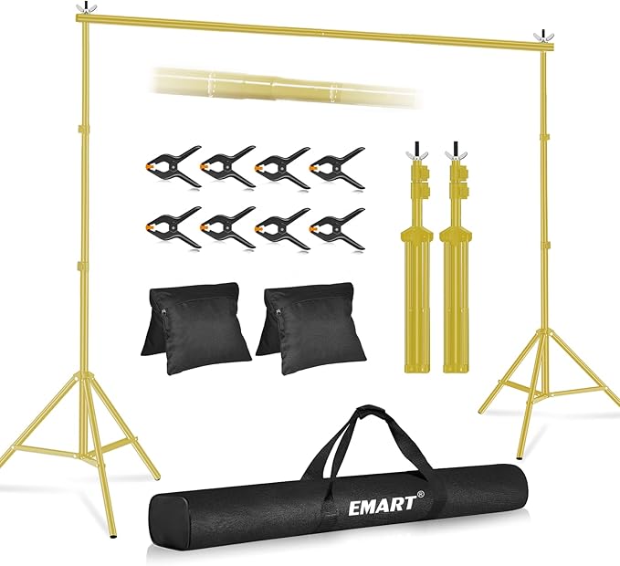 EMART Backdrop Stand 10x8.5ft Photo Studio Adjustable Background Stand Support by EMART