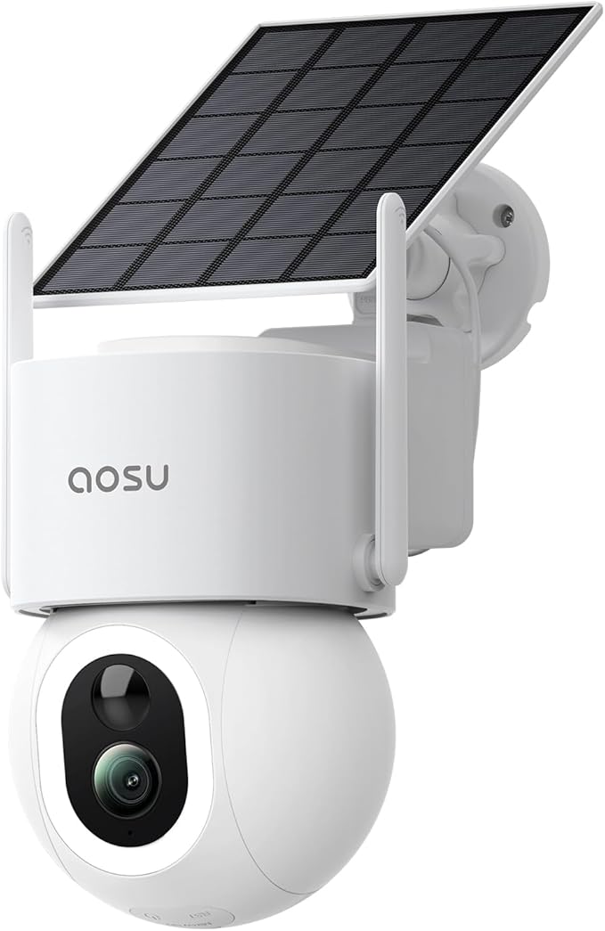 aosu SolarCam D1 Max, 4K Solar Security Cameras Outdoor Wireless, 360° Pan & by AOSUSecurityOffical